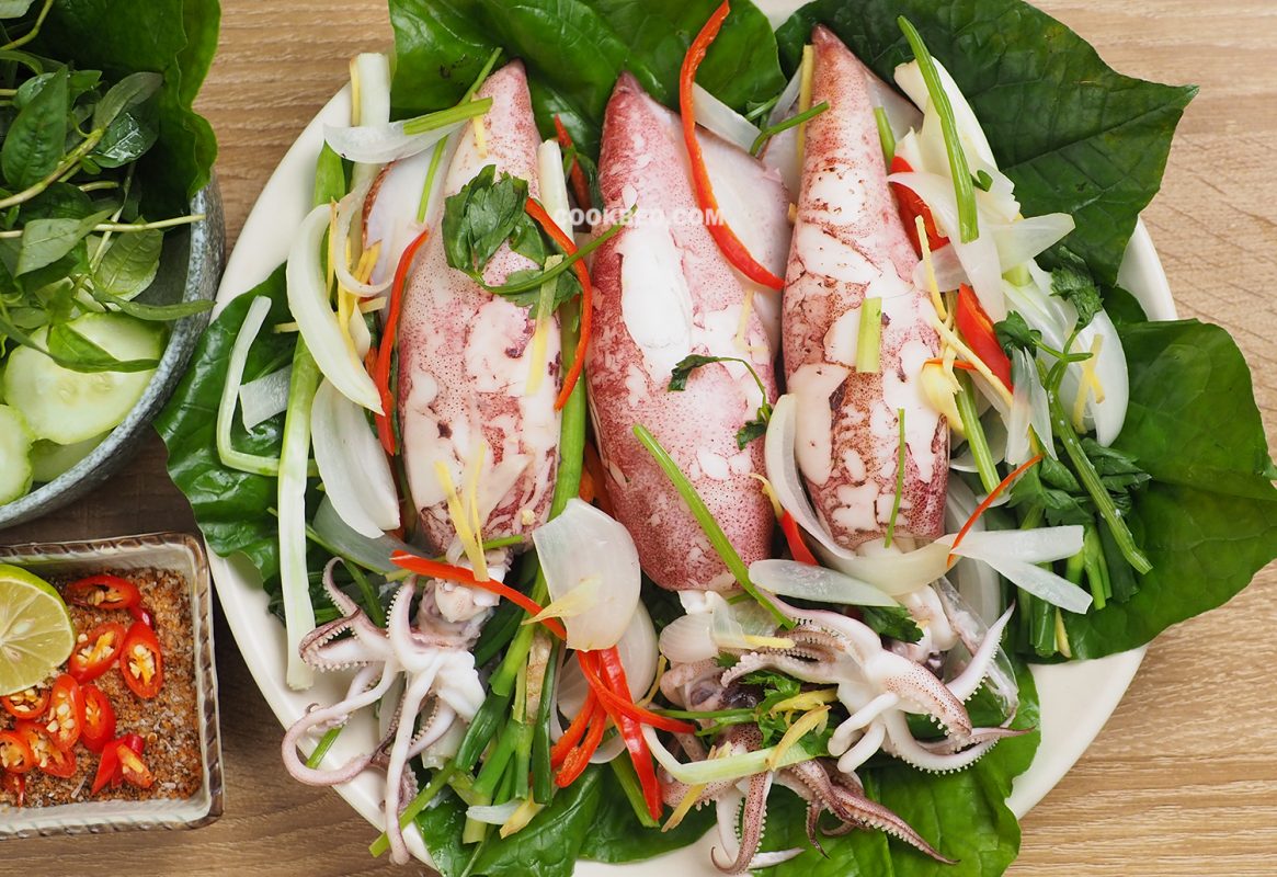 cách làm mực hấp